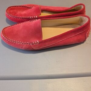 M. GEMI FELIZ Women's Red Suede Loafers SIZE 40